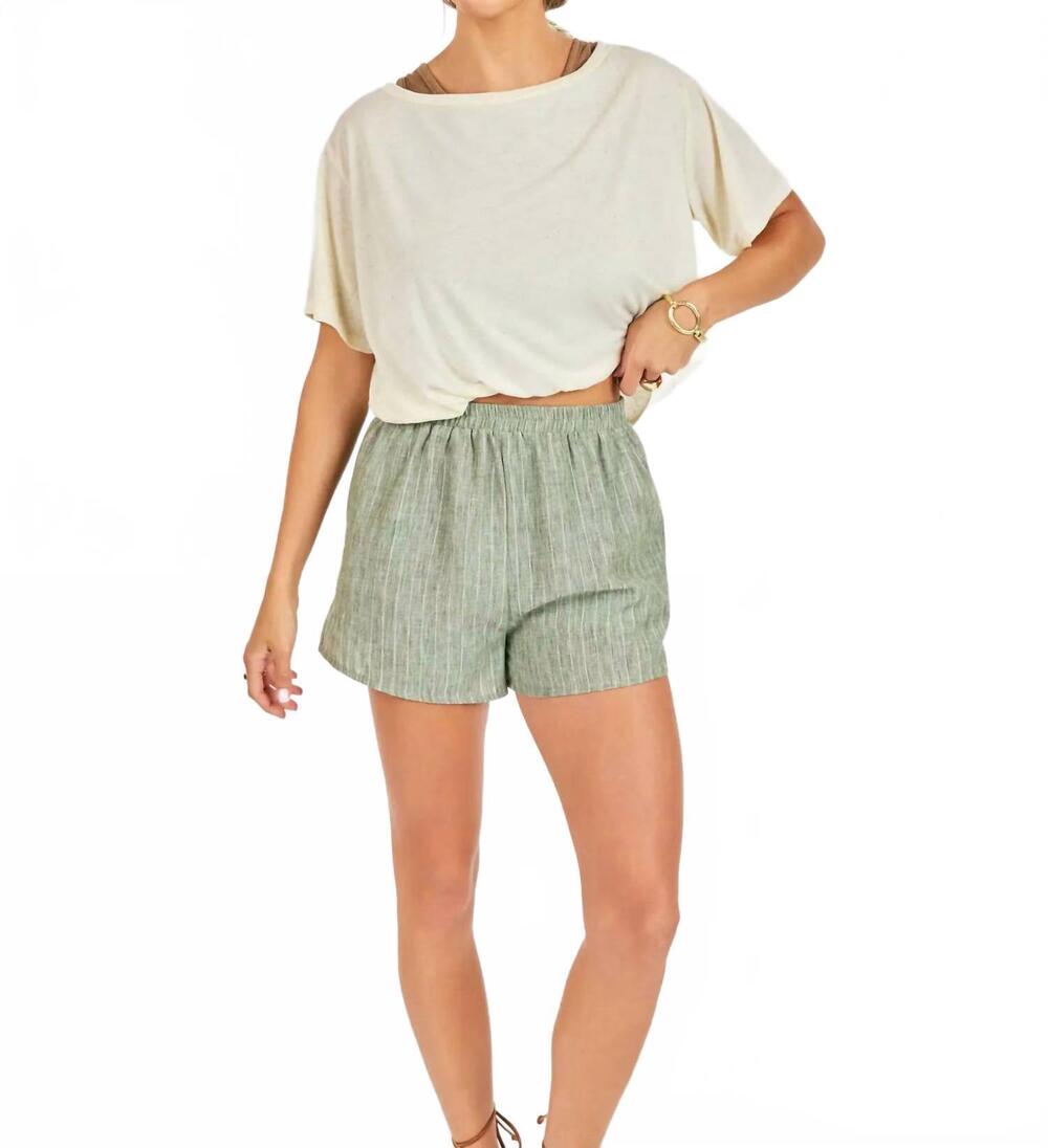 NEW SADIE & SAGE sand layered tank and tee set in oat mocha